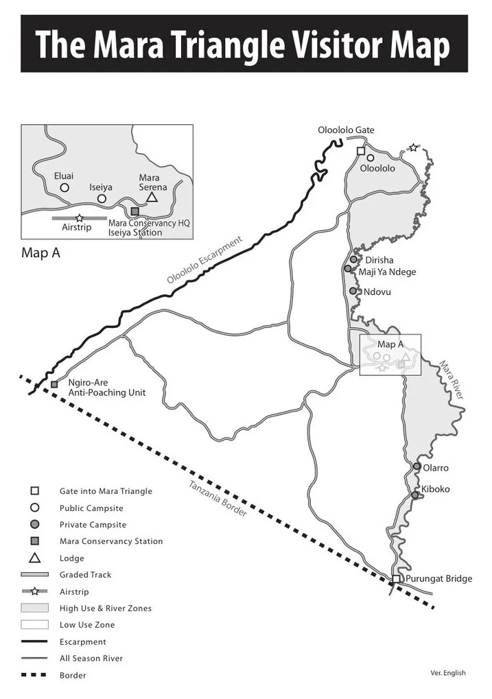 Mara Triangle Visitors Map, Check the Reference Page