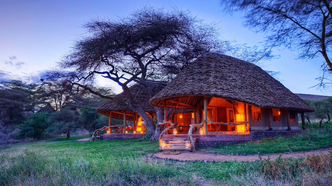 Luxury Lodges in Amboseli Kenya - Tortilis Camp