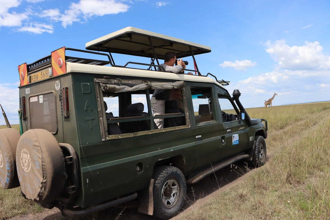 Safari honeymoon in Kenya - Our clients on a Masai Mara Hot Air Balloon Safari.