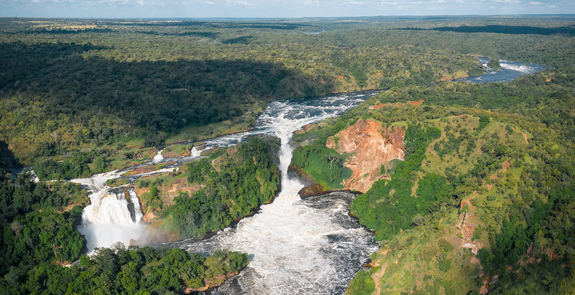 Overviews of Murchinson Falls National Park - Aerial views of Murchison Falls