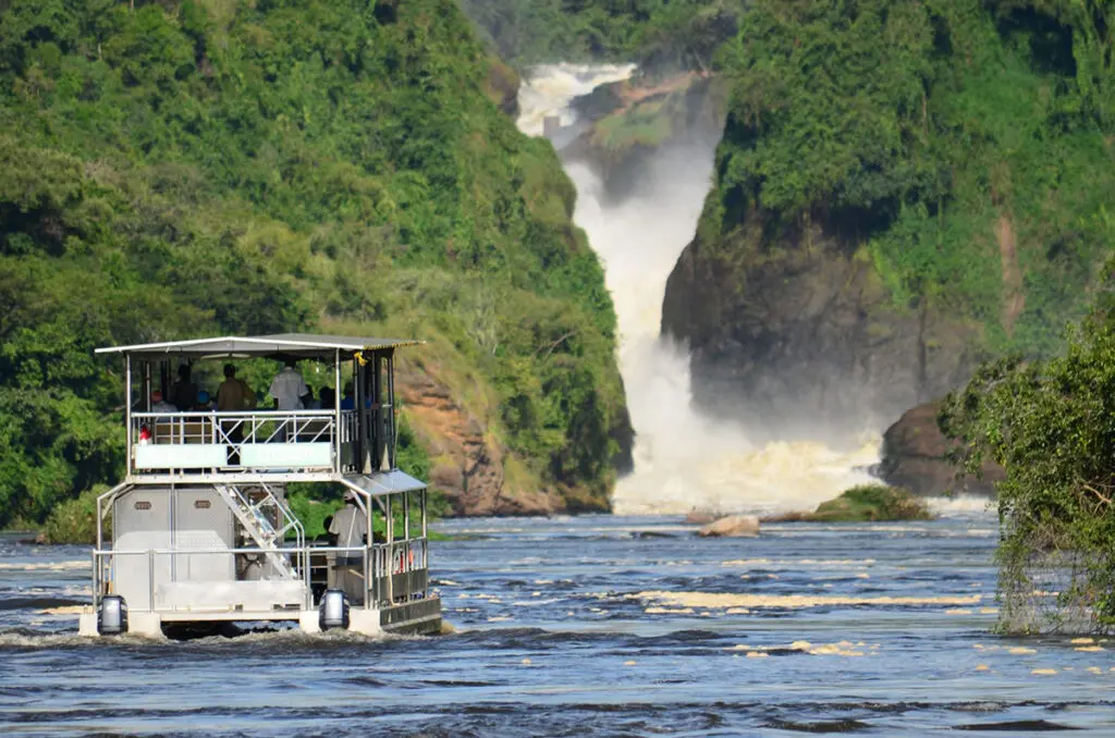 What to do at Murchinson Falls - Tourists on a boat ride at Murchison Falls