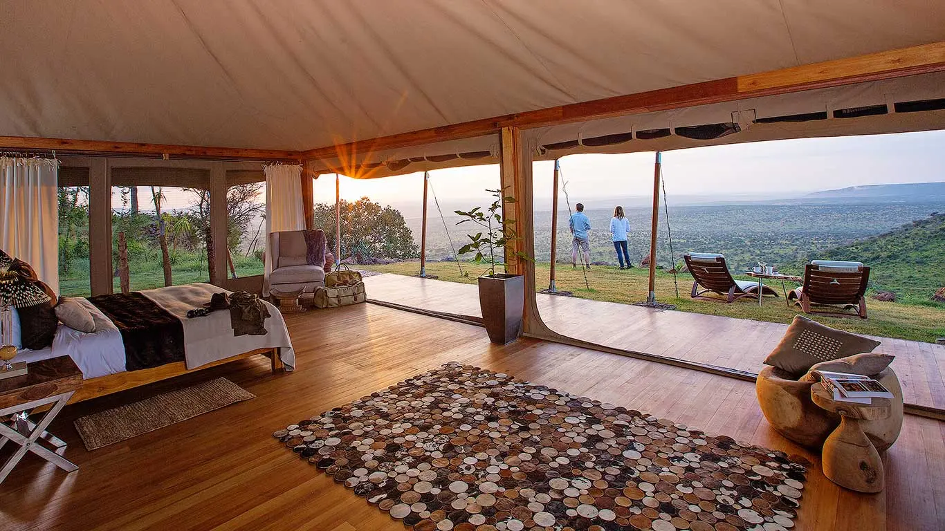 Which is better: Tanzania Safari vs Kenya Safaris - A room at Loisaba Tented Lodge, Samburu