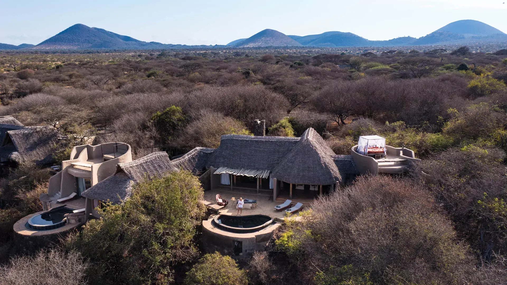 Sampling luxury safari in Kenya - aerial views of Ol Donyo Lodge