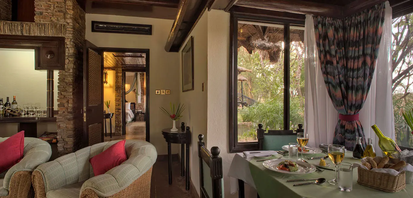Best accommodation in Samburu Reserve on your luxury safari in Kenya - room at Sarova Shaba Lodge