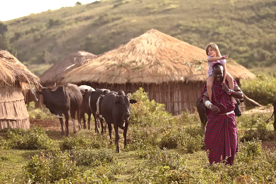 Visiting a Maasai village on Northern Tanzania Tour