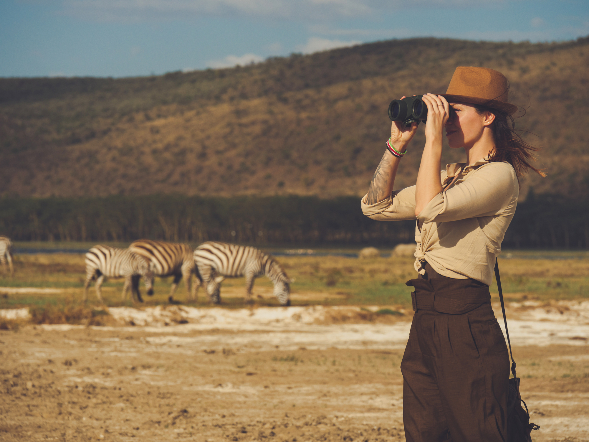 Tanzania safari tours - guest in Serengeti