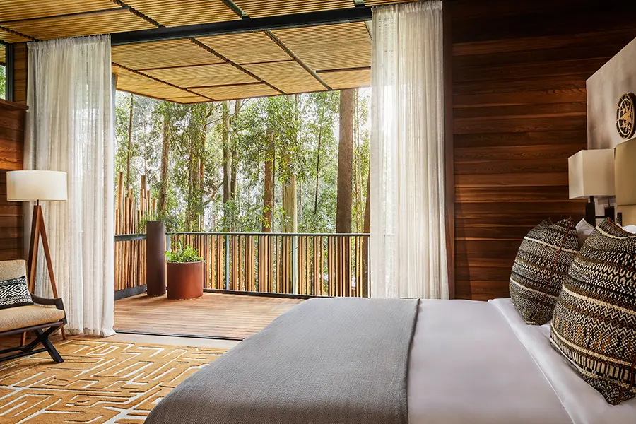 Best accommodation options on Rwanda gorilla tours - Hotel Room at One & Only’s Gorilla’s Nest