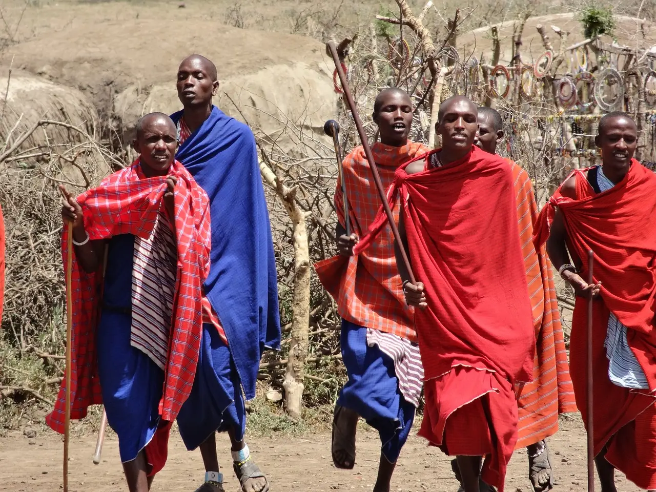Masai Village Visit - Guests in Masai Mara during cultural tours