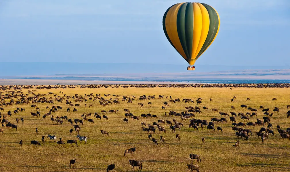 Serengeti Holiday Package - Hot air balloon safari during the wildebeest migration