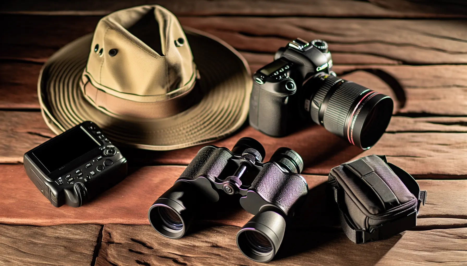 What to carry on your Murchinson Falls tours - a pair of binoculars, a camera and a hat