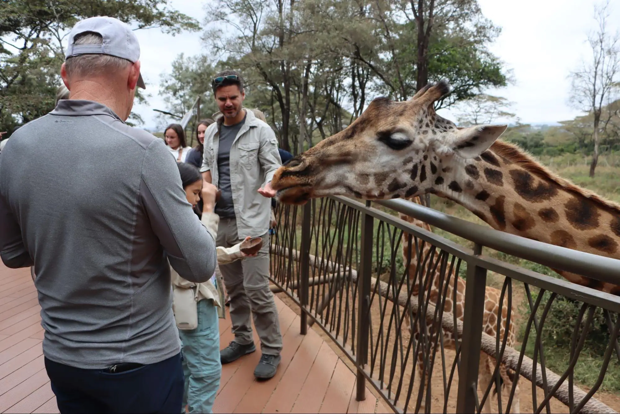 Holiday in Nairobi - Our clients at the Giraffe Centre