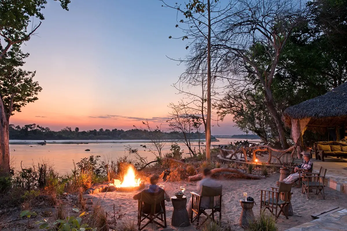 A view of a luxurious lodge in Tanzania - Bush dinner